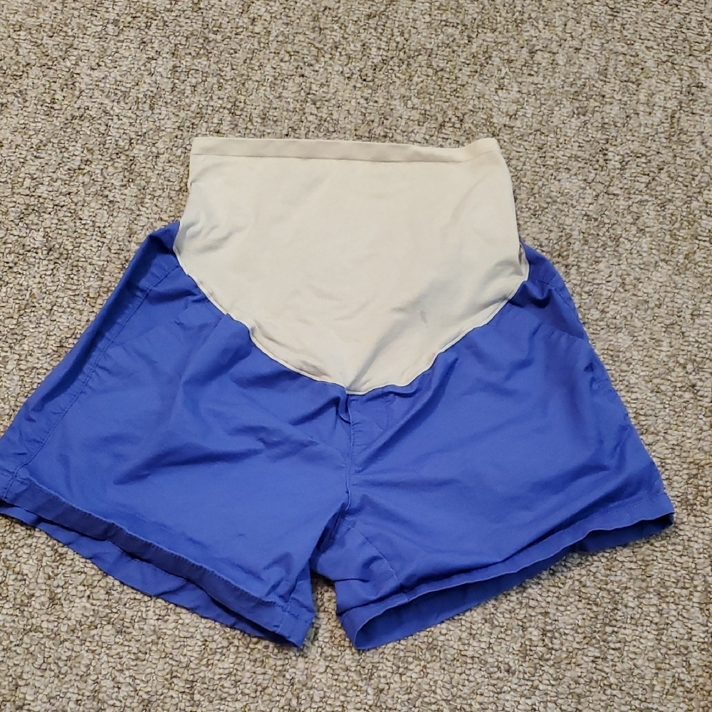 Old Navy Maternity Purple and Cream Women's Shorts